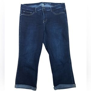 New York & Company Deep Blue Cropped Jeans